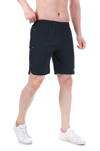 Image of Sports Shorts for Men, Athletic Running & Gym Shorts with Zip Pocket, Regular Fit Training Shorts