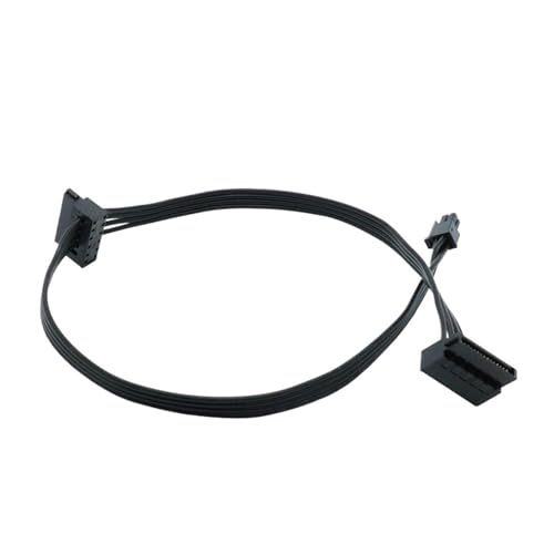 Cable de alimentación SSD 4 Pin a 2 SATA 45 cm miniatura 4