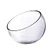 CYS EXCEL Glass Slant Cut Bubble Bowl, Fish Bowl & Plant Terrarium, Slant Cut Globe Vase Center Piece, Round Flower Vase, Pack of 1 (7“ Tall 8“ Wide)