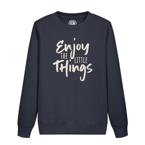 Sweatshirt enfant Enjoy the Little Things en coton avec message inspirant