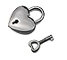 Hyamass 4pcs Mix Color Vintage Antique Style Mini Heart Archaize Padlocks Key Lock with Keys (Heart)