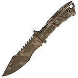 kljhld Taktisches Messer mit feststehender Klinge, Überlebens-Jagdwerkzeug, scharfer, Rutschfester Griff, Hülle, 9 Zoll, Camo, Camping, Jagd, Abenteuer im Freien