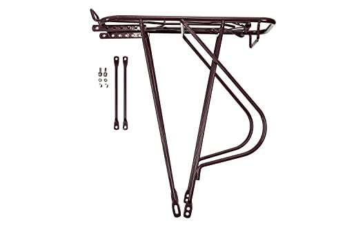 28 Zoll Gepäckträger Trekking Citybike Streben 160 mm Federklappe Weinrot