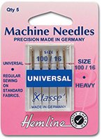 Hemline Universal Machine Needles - Heavy 100/16