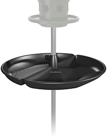 Seed Catcher Tray (Seed Buster) for Wild Bird Feeders, fits only 1-INCH STRAIGHT BIRDING pole (outside diameter), black, pole and feeder NOT included