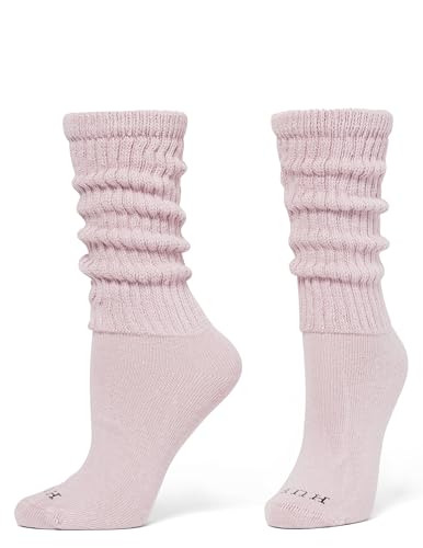 Image of HUE Women's Slouch Socks Crew Boot Chunky Ribbed Cotton Scrunch