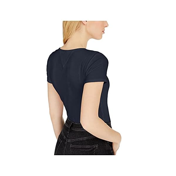 Tommy Hilfiger Women's Long Sleeve Ribbed, Sky Captain-Bodysuit, X-Large