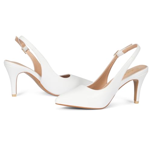 Heels Charm Women's Pumps Shoes Pointed Toe Ankle Strap High Heel Pumps Closed Toe Slingback Stiletto Pump Heel Dancing Daily Work Party Wedding Dress Dating Pumps Shoes4