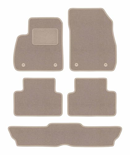 Tapis de voiture pour Opel Zafira C 7 places en velours beige