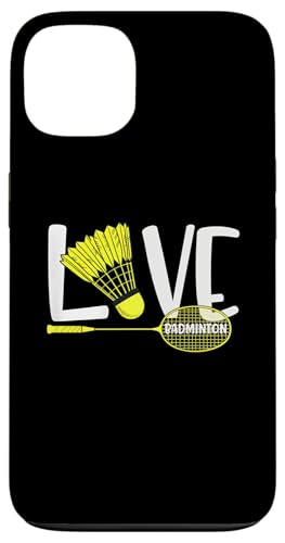LOVE BADMINTON Cute Racket and Shuttlecock Sports Fan Player X}zP[X iPhone 13 p