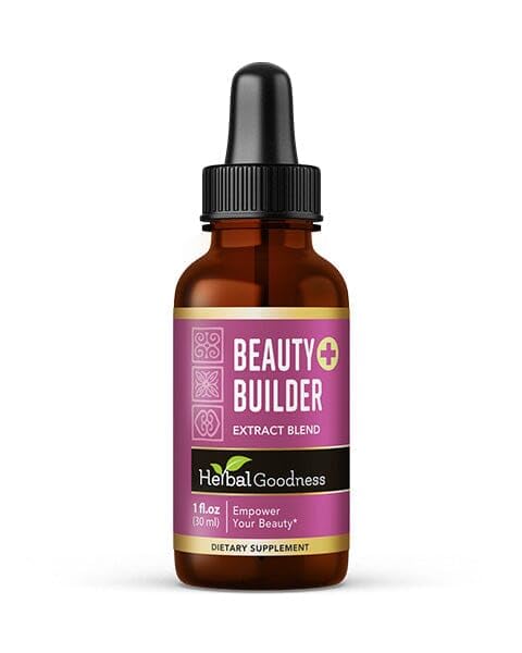 Herbal Goodness Beauty Builder 1oz - Collagen for Women with Biotin Hyaluronic Acid - Hair Growth Skin Hydration