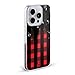 Head Case Designs Bleached Red Black Flannel Fridays Gel Case [Military Grade Protection] Compatible with Apple iPhone 16e and Compatible with MagSafe
