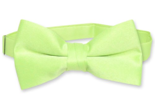 Vesuvio Napoli BOY'S BOWTIE Solid LIME GREEN Color Youth Bow Tie
