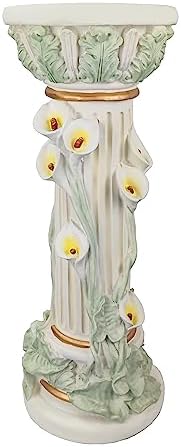 HOUSINGOD Flowers Roman Column Sculpture with Base Pillar Greek Column Large Size Statue Sculpture Pedestal Stand Holder for Indoor Outdoor Wedding Birthday Party Decor 30.3'' High