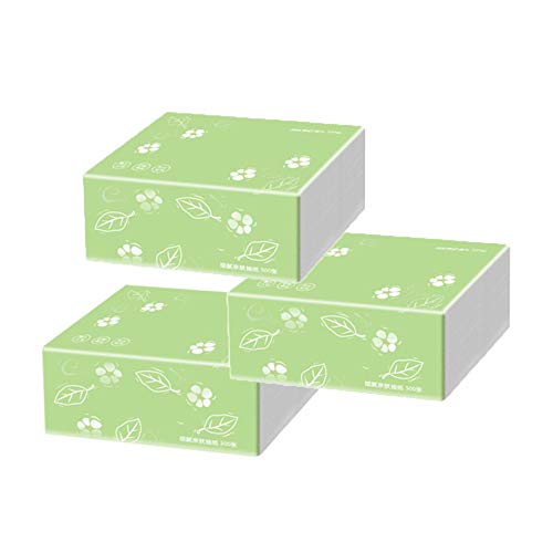 Fanteecy Soft Dry Wipes, Organic Cotton Facial Tissues,Baby Dry Wipe,Use Wet or Dry - Unscented Facial Cotton Wipes for Sensitive Skin (Green-3 Packs) - Thumbnail 5