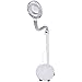5X Magnifying Lamp LED Magnifier Light Glass Lens W/Adjustable Gooseneck, Floor Rolling Stand Facial Beauty Spa Salon Light Equipment Visual Aid