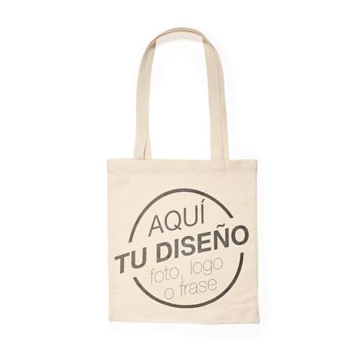 Visual Stocks Bolsa de algodon - tote bag personalizada - color hueso - 41x37 - asas de 30cm - Bolsa Totebag Personalizada de Algodón 100% - impresion en DTF.