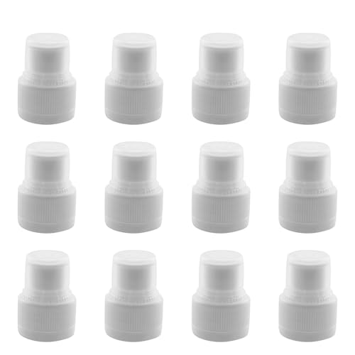 JCBIZ 12PCS Bottle Caps Push Pull Caps for Water Bottles PET Bottles and Glass Bottles Black Water Push Pull Lids