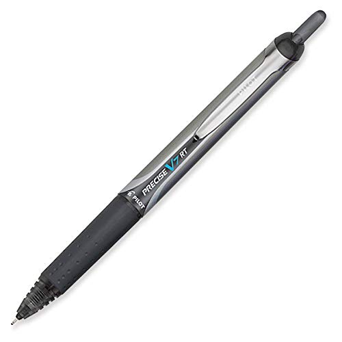 Pilot Precise V7Rt Retractable Rollerball Pen, Needle Point, Black Ink, 0.7Mm, Fine Point, Each #TOP4
