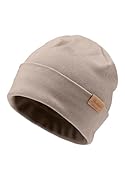 Sterntaler Beanie aus feiner Strickware - Zeitlose Unisex Mütze mit Umschlag - passend für Jungen und Mädchen - Zwei Tragevarianten - bequem und elastisch - Sand, Größe 49