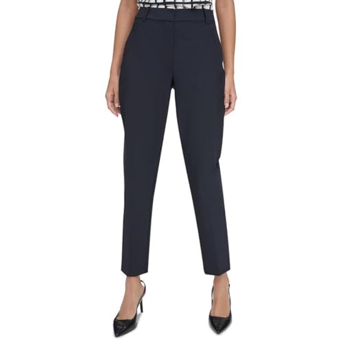 Calvin Klein Womens Straight Leg High Rise Dress Pants Navy 8