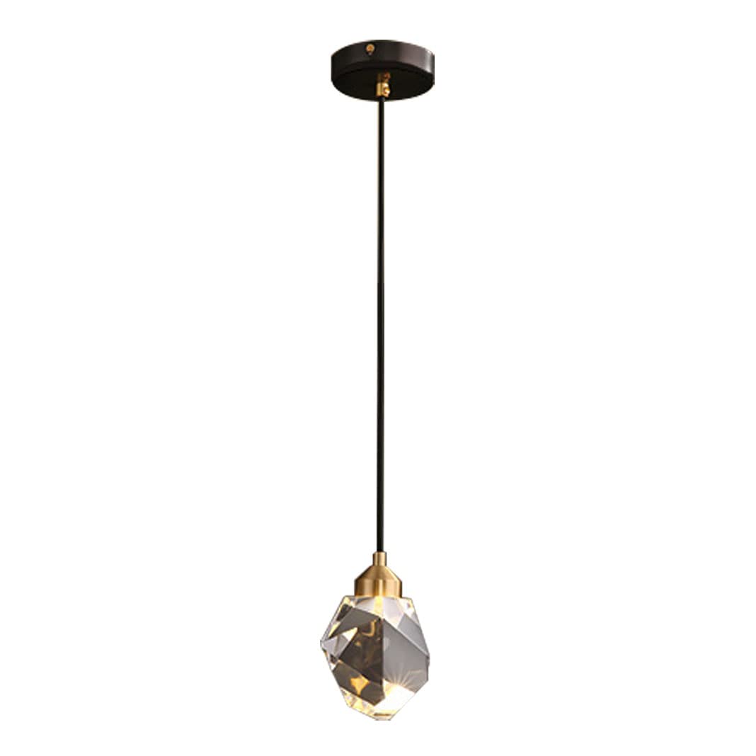 Suspension cristal K9 luminaire suspendu art déco noir pour chambre moderne