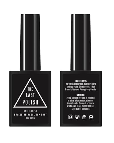 THE LAST POLISH UltraGel UV/LED Gel Top Coat (High Gloss Shine, Scratch-Resistant, No Wipe, Long Lasting, Soak Off, Nail Lamp Gel, Top Coat Gel Nail Polish, 15mL Nail Supplies)