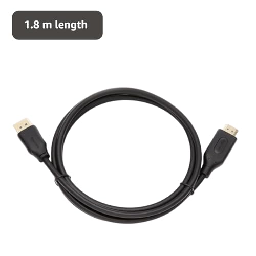 Image of AmazonBasics 6-Feet DisplayPort (not USB port) to HDMI Cable, Black