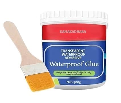 KANAKADHARA Transparent Waterproof Glue for Roof Leakage Crack Seal Glue 300gm with Brush Crack Seal Agent Roof Water Leakage Solution Transparent Glue Waterproofing (A1 300G) (B0CQKFVCMG) Amazon Price History, Amazon Price Tracker