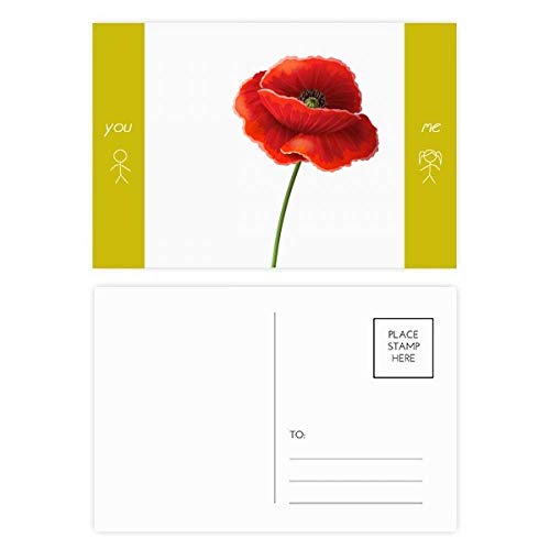 Carte postale pavot rouge idée cadeau amitié pour dire merci