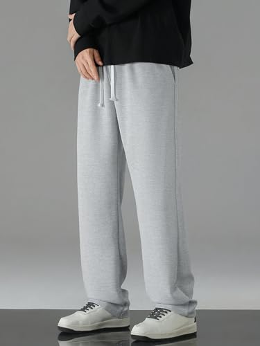 Image of dockstreet Men's /Unisex Open Bottom Drawstring Pure Cotton Stretchable Baggy Jogger Pants