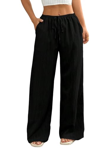 Pantalon d'été léger en lin anti-chaleur et fluide