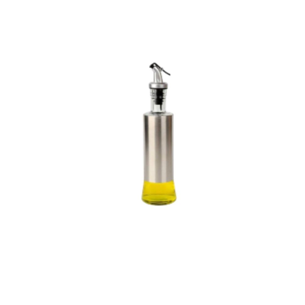 Conjunto de Galheteiro para Azeite e Vinagre, Vidro e Aço Inox, 300ml, com Dosador