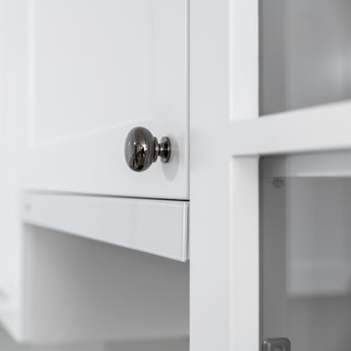 GTV - Knopf BERGAMO Ø 3 cm I Möbelknöpfe mit Schrauben I Schrankknöpfe Küchenknöpfe Türknopf Schubladenknauf Griff Möbelgriffe I Chrom