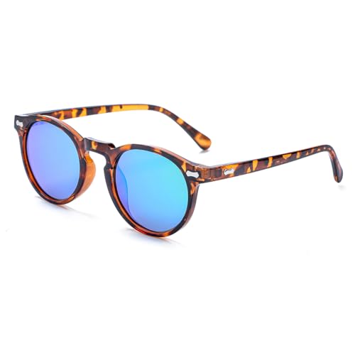 Image of JOVAKIT Vintage Kids Polarized Sunglasses for Girls Boys Age 2-9, Round Sun Glasses for Children UV400 Protection