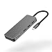 Produktbild XLayer USB C Hub MULTIPORT Adapter | HDMI SD 4K Docking Station 3.0 | Kompatibel für MacBook Pro/Air, iPad Pro, Chromecast, Switch, Windows Geräte und Monitoren | 7 in 1 mit Power Delivery | Grau