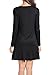LAINAB Womens Fall Plain Solid Long Sleeve Loose Swing Casual Dress Black L