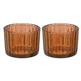 PATIKIL 2.4oz Glass Empty Candle Jars, 2 Pcs Ribbed Candle Containers for Candle Making, DIY Gifts, Home Decor, Storage, Smoky Grey