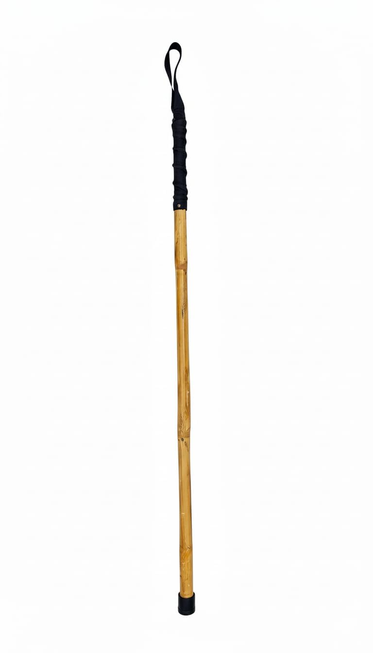 Heavy-Duty Wooden Police Lathi with Grip & Wrist Strap | Strong Solid Wood Training for Security Guards, Patrol, Self-Protection & Outdoor Safety-image-26