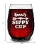 GreenStar Gifts Nanni's Sippy Cup Engraved Wine Glass - Nanni Wine Glass - Mother's Day Gift - Nanni Sippy Cup - Pregnancy Announcement Gift - Birthday Gift - New Grandparents Gift, 15oz, Transparent