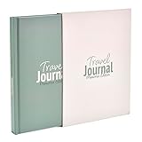 Travel Journal – Memory Book for Trips and Vacations – Journal and Photo Album – 136 Pages for 15 Adventures. Includes Photo Corner Stickers. Gift Sleeve Included. Travel Gift for Women and Men