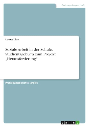 Soziale Arbeit in der Schule. Studientagebuch zum Projekt "Herausforderung" (German Edition)