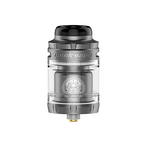 GeekVape Zeus X Mesh RTA 2 ml Capacité 25 mm RTA avec pont de bobine en maille, système de circulation d'air supérieur anti-fuite sans nicotine, sans e liquide (Gunmetal)