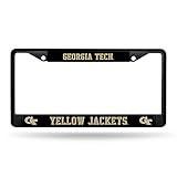 Rico Industries NCAA Georgia Tech Yellow Jackets - GT Black Chrome Frame with Plastic...