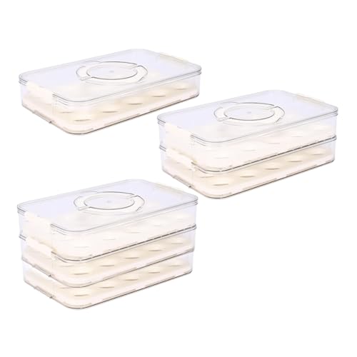 Boîte de rangement empilable réfrigérateur double couche avec couvercle plastique - 4