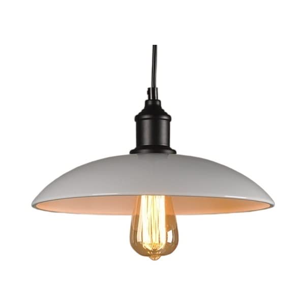 Lustre rétro blanc E27 en fer pour éclairer votre chambre ou salon de coiffure