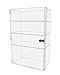 Marketing Holders Countertop Clear Acrylic Cabinet Free Standing Vertical Three Shelf 12