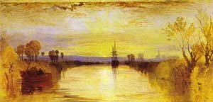 Tableau Chichester Canal Turner peinture à l'huile haut de gamme pour décoration raffinée