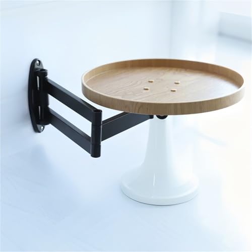 Table pliante murale ronde en bois pour café sur le balcon
