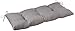Pillow Perfect Indoor/Outdoor Rave Graphite Swing/Bench Cushion,Gray,44" x 18.5"